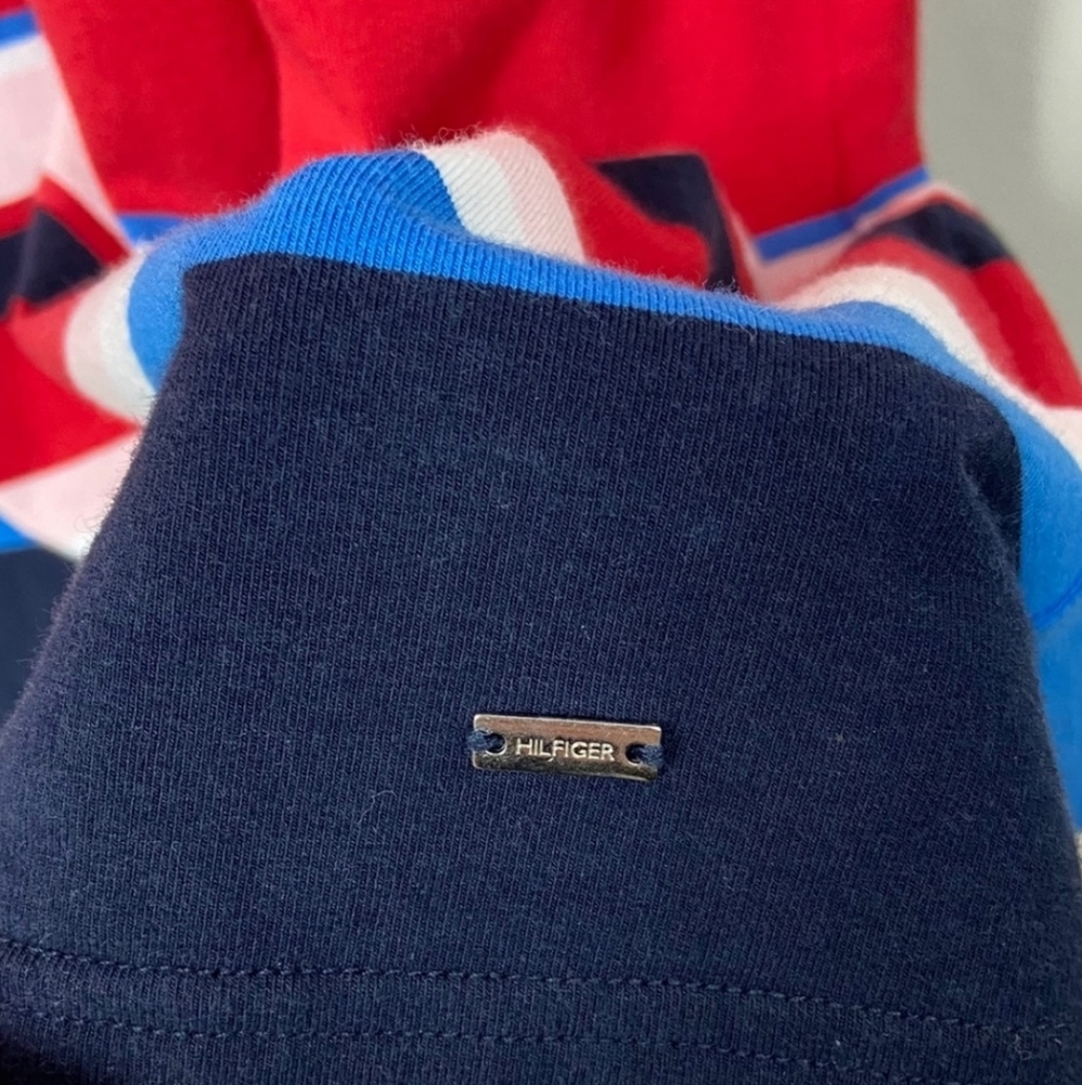 Tommy Hilfiger Colorblock Striped Shift Dress Red - Picture 4 of 7